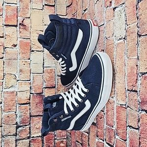 VANS HITOPS,  MENS SIZE 8 BLACK /WHITE  GUC